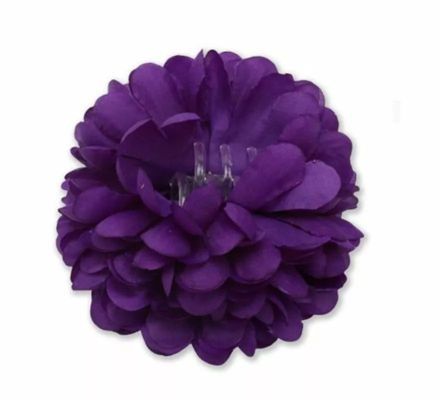 Flor con pinza para el cabello en varios colores de 11 cm
