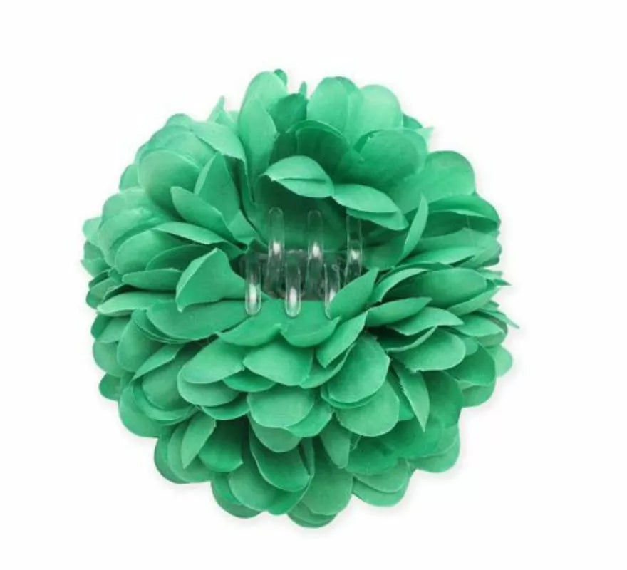 Flor con pinza para el cabello en varios colores de 11 cm