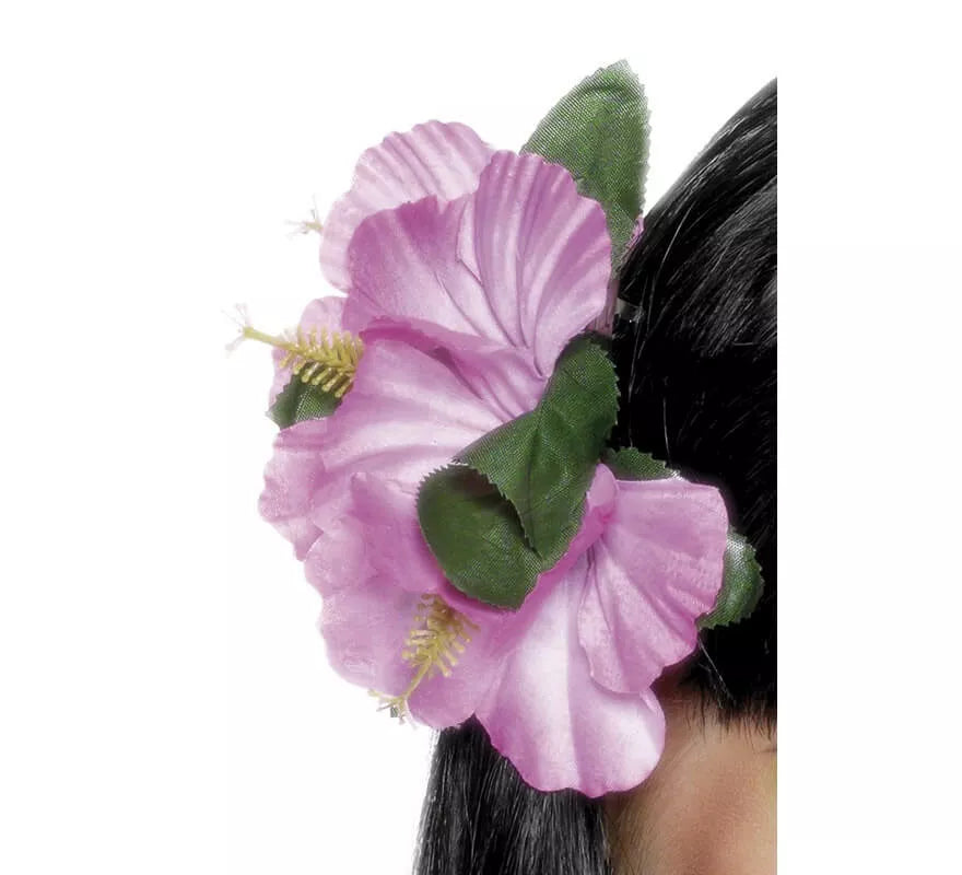 Translation missing: fr.Flor Hawaiana rosa para el pelo con clip