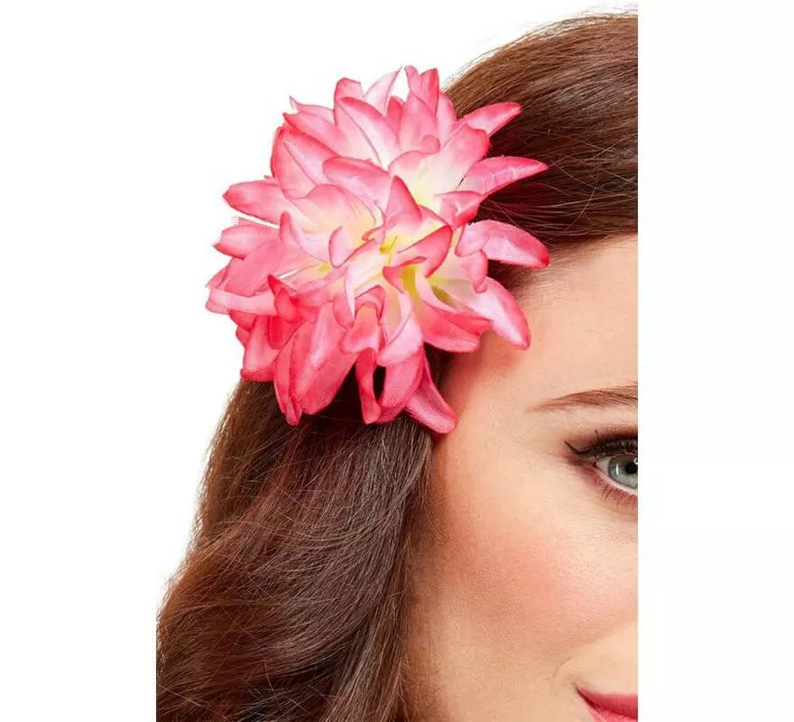 Translation missing: fr.Flor Tropical Hawaiana Rosa con horquilla