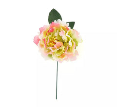 Fleur verte et rose de 14 cm