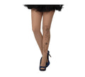 Pantys tatuaje color beige para mujer con cruz