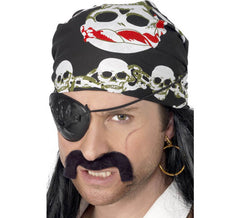 Bandana de Pirate avec têtes de Mort Rougess et Vertes