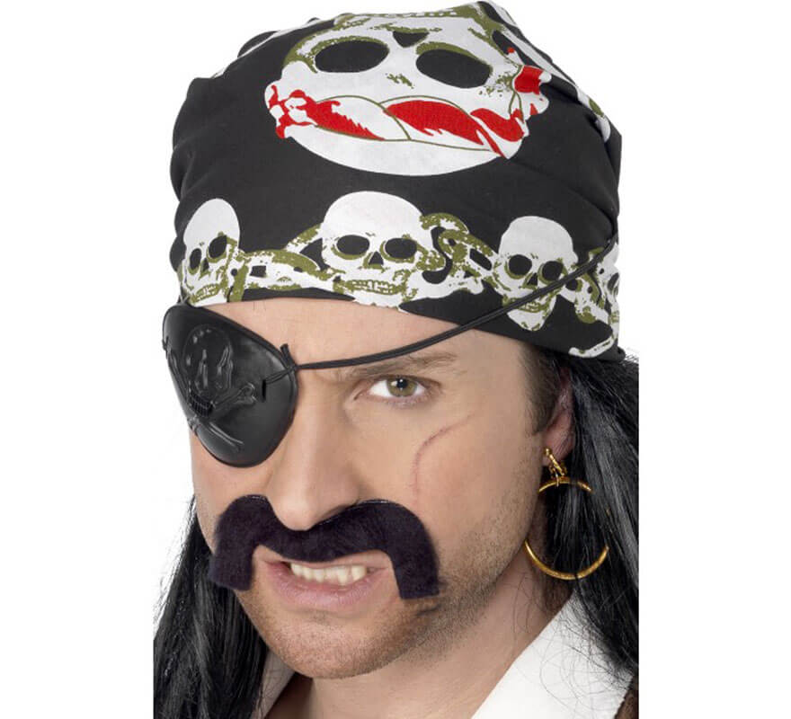 Translation missing: fr.Bandana Pirata con Calaveras Rojas y Verdes
