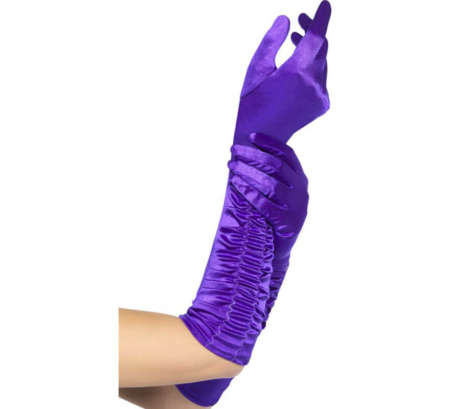 Translation missing: fr.Guantes Largos de Seductora Morados 46 cm para Mujer