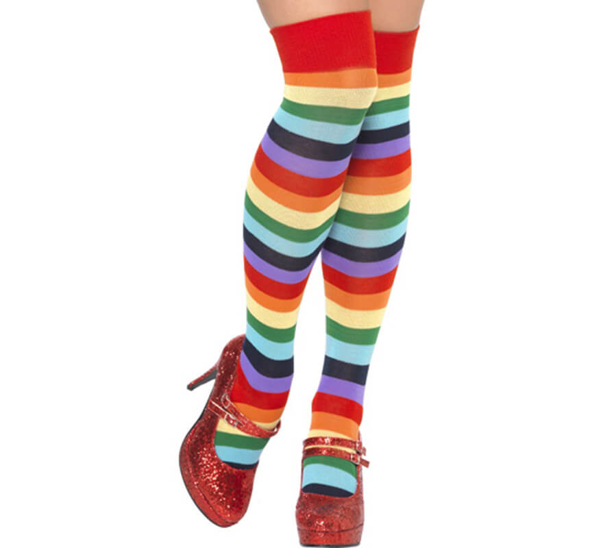 Translation missing: fr.Calcetines largos multicolor de Payaso