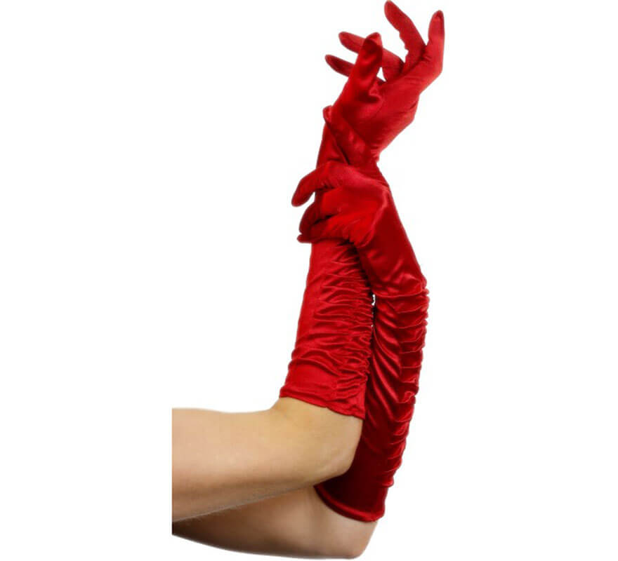 Translation missing: fr.Guantes Largos de Seductora Rojos 46 cm para Mujer