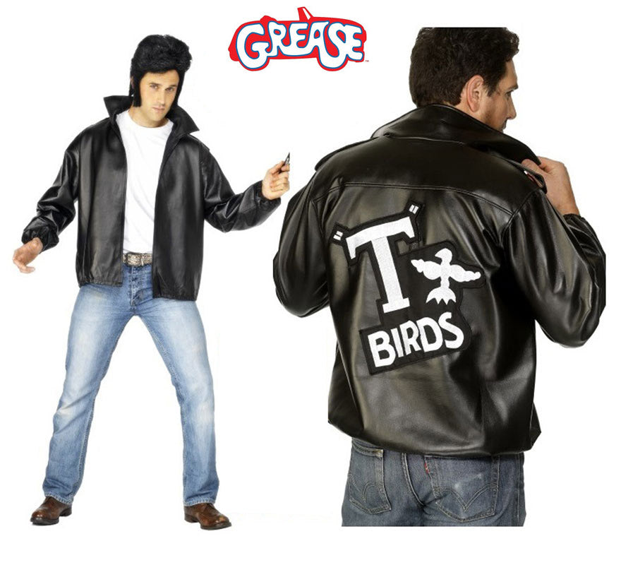 Translation missing: fr.Chaqueta T-Birds de Grease con logo bordado hombre talla M