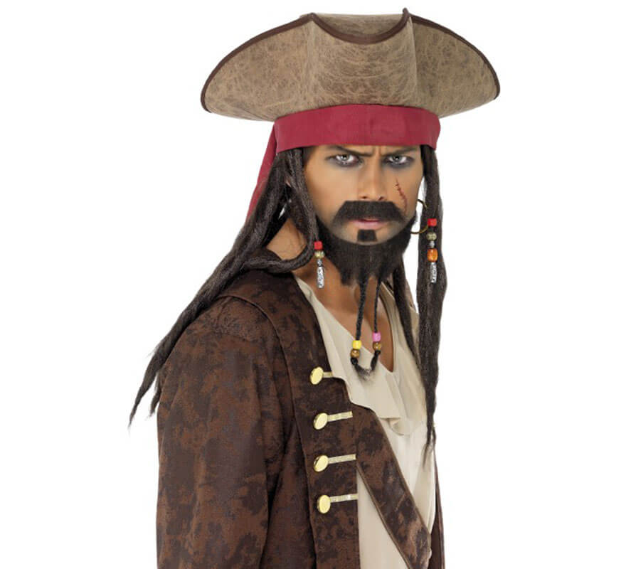 Translation missing: fr.Sombrero Pirata Marrón con Rastas