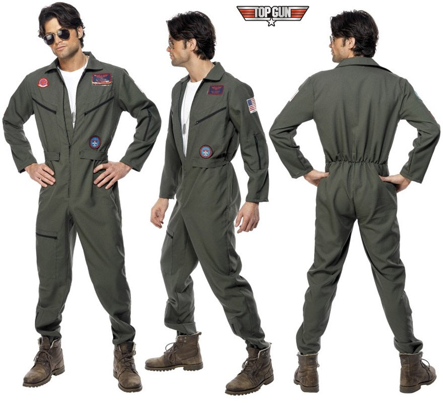 Translation missing: fr.Disfraz de Piloto de Avión Top Gun para hombre talla M