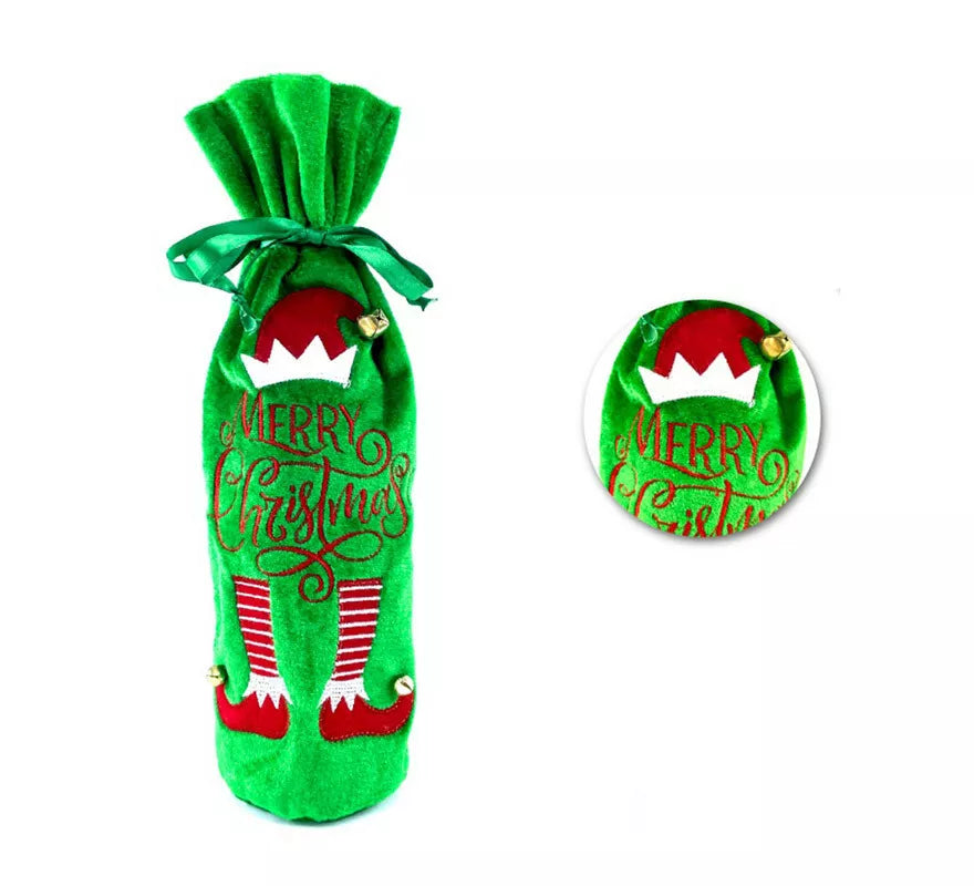 Translation missing: fr.Funda de Botella de Navidad de Elfo de 14x35 cm