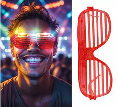 Lunettes rayées avec LED