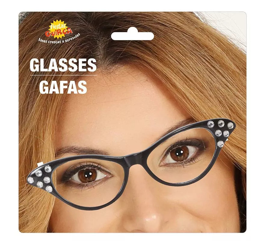 Translation missing: fr.Gafas años 60 negras con cristales