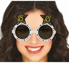 Lunettes blanches avec étoiles 18 ans