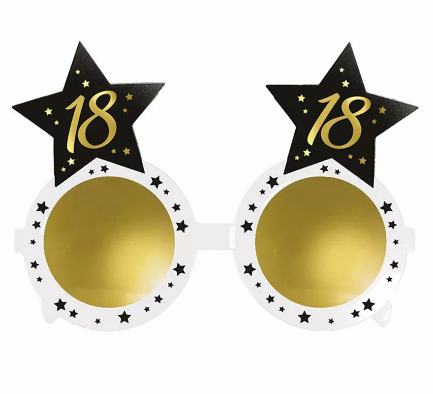 Translation missing: fr.Gafas Blancas con Estrellas 18 Años Cumpleaños y Aniversarios