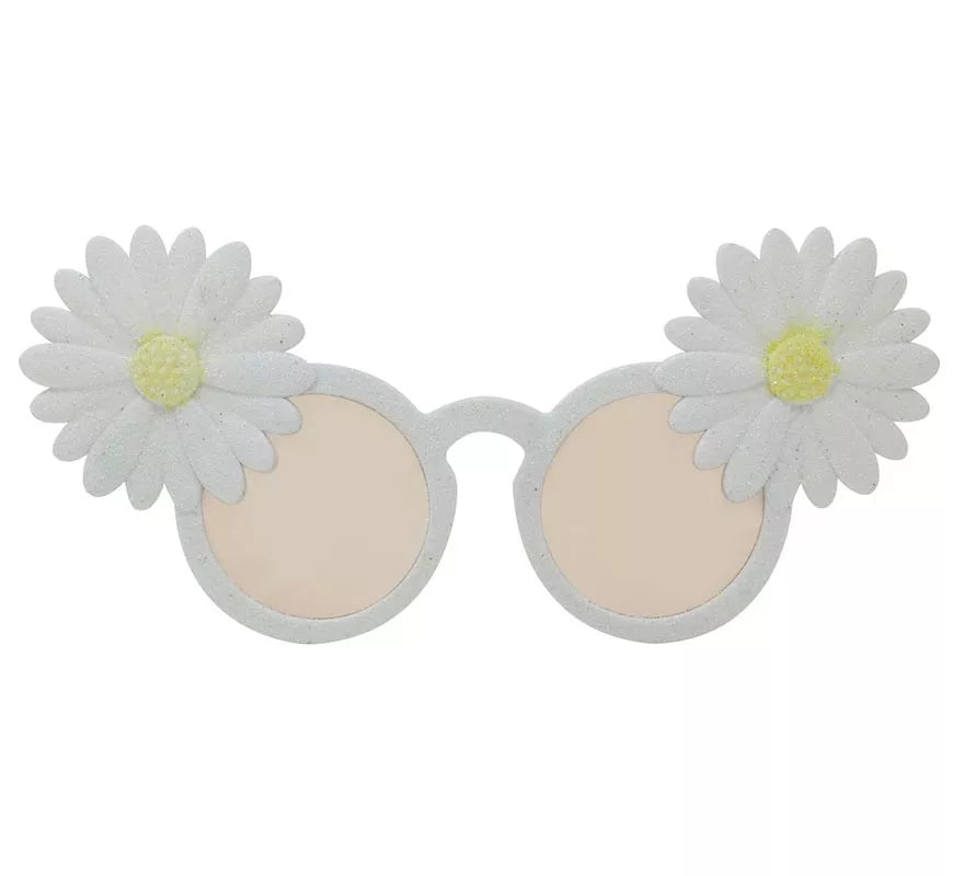 Gafas Blancas con Margaritas