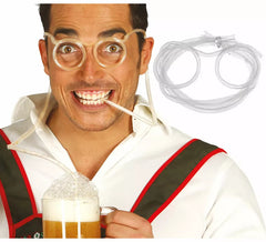 Verres avec tuyau pour bière de fête adulte