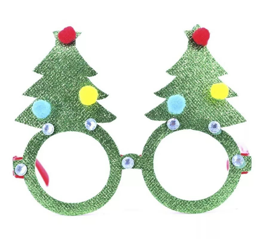 Translation missing: fr.Gafas de Árbol de Navidad con brillantina
