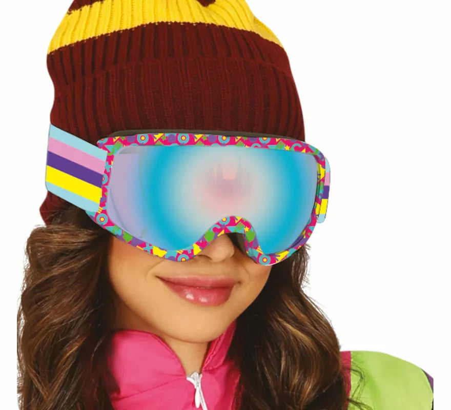 Translation missing: fr.Gafas de Esquiar estampado fucsia adulto
