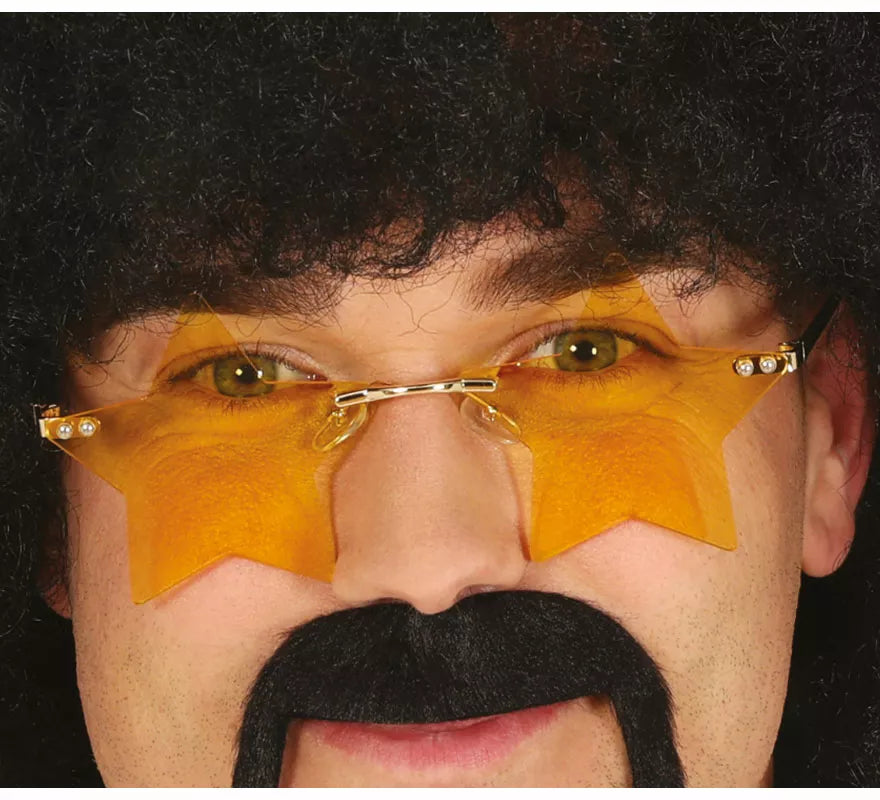 Translation missing: fr.Gafas de Estrellas naranja adulto