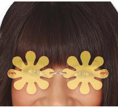 Lunettes à fleurs jaunes adultes