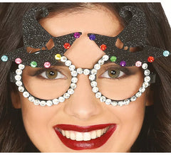 Lunettes Chapeau de Sorcière avec Diamants