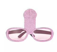 Lunettes de pénis rose vif
