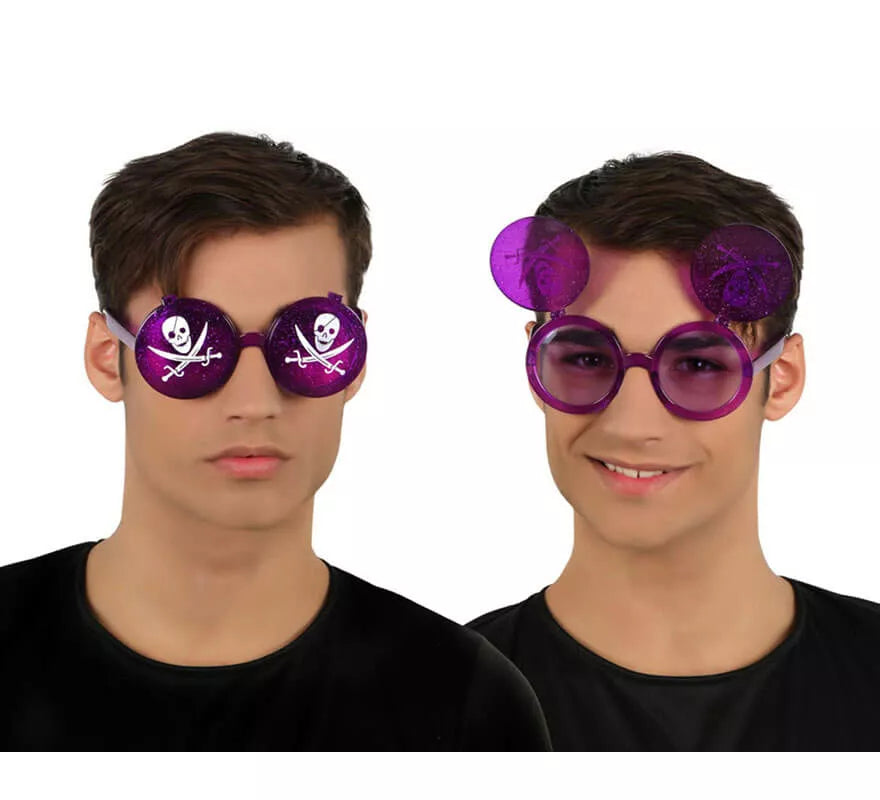 Translation missing: fr.Gafas de Pirata Calavera con tapa