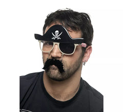 Lunettes de Pirate avec une moustache et un chapeau