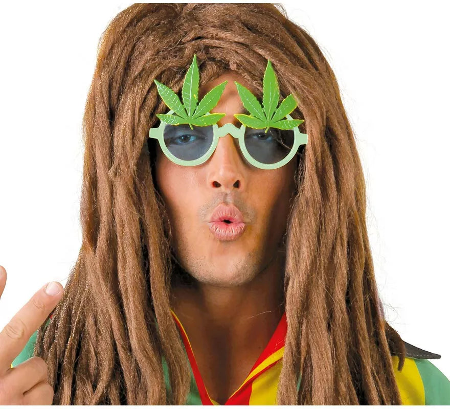 Translation missing: fr.Gafas de Rastafari con hojas de Marihuana
