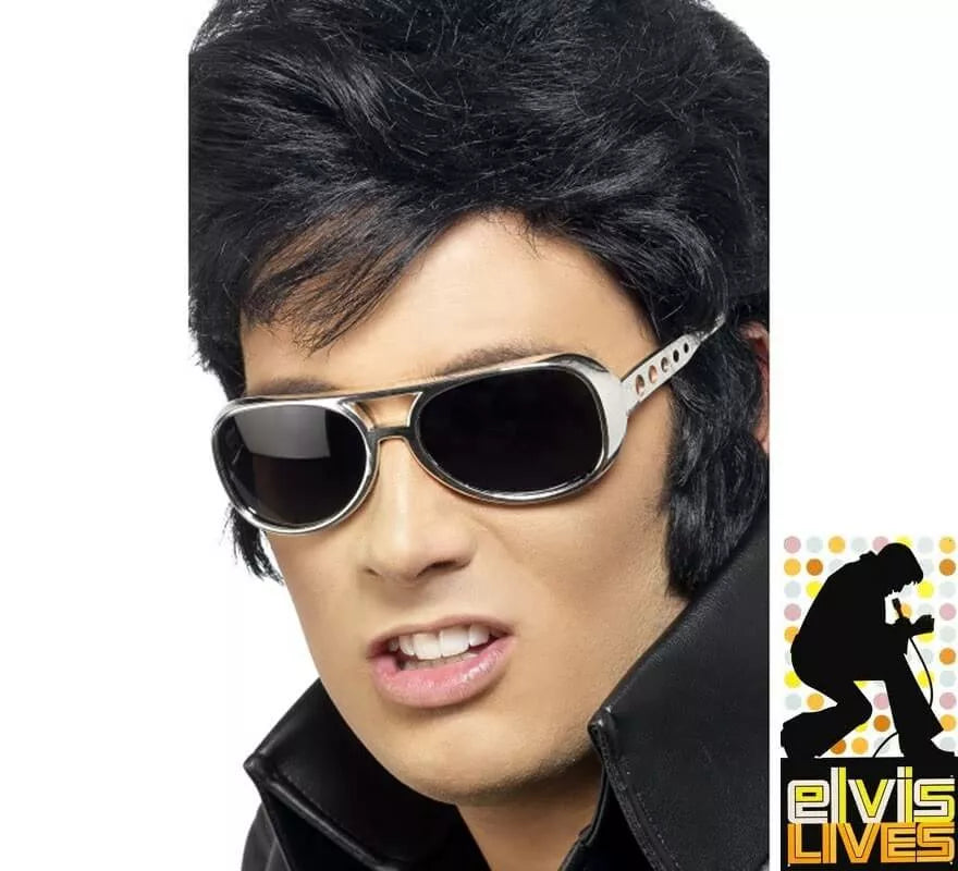 Translation missing: fr.Gafas de Sol auténticas de Elvis Presley montura Plateada