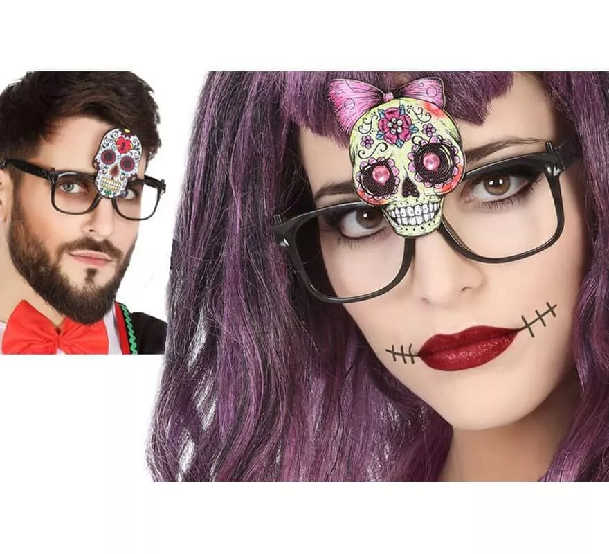Translation missing: fr.Gafas del Día de los Muertos en 2 modelos surtidos