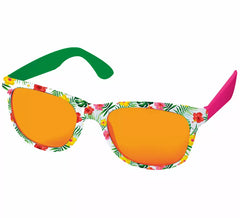 Lunettes exotiques tropicales orange adulte