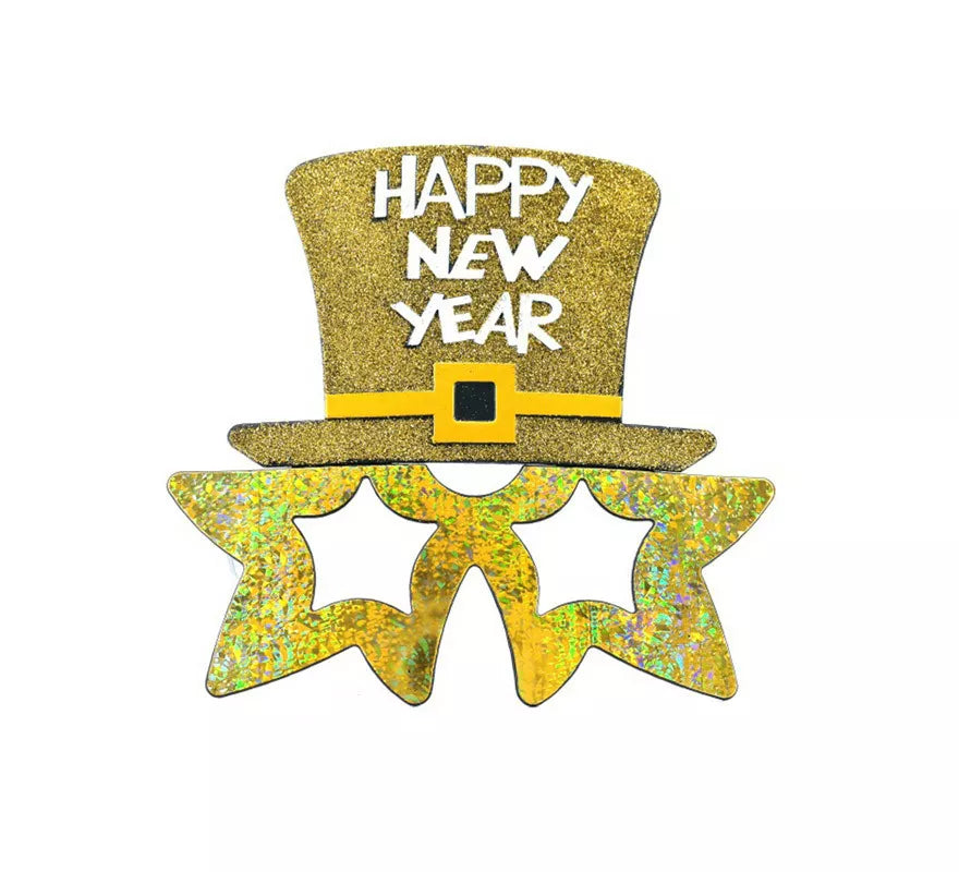 Translation missing: fr.Gafas 'Happy New Year' Doradas