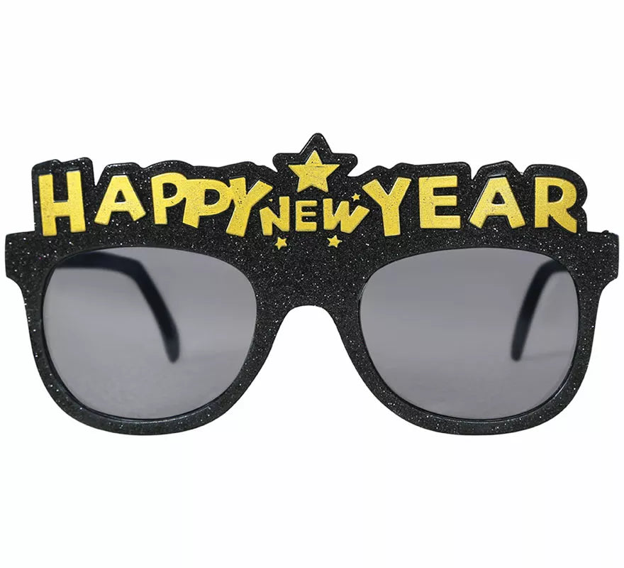 Translation missing: fr.Gafas Happy New Year negras adulto