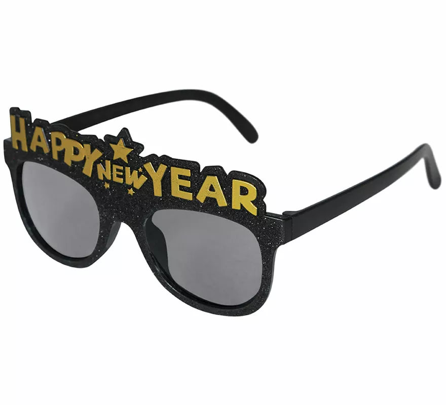 Translation missing: fr.Gafas Happy New Year negras adulto