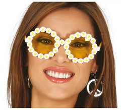 Lunettes hippie avec marguerites