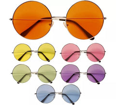 Lunettes hippies des années 70 aux couleurs assorties
