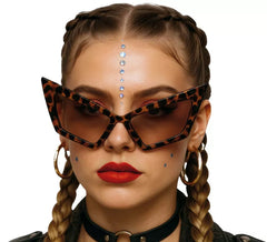 Lunettes de soleil léopard pour festival