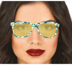 Lunettes de marijuana jaunes adultes