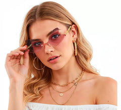 Lunettes papillon roses à effet dégradé