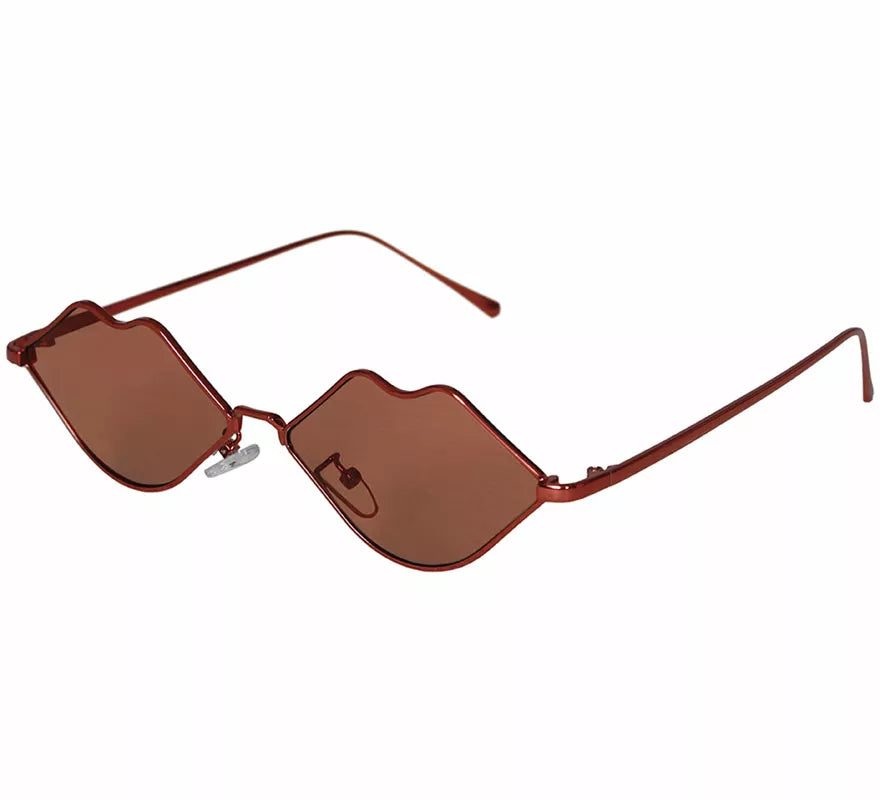 Gafas Metálicas Labios rojos adulto