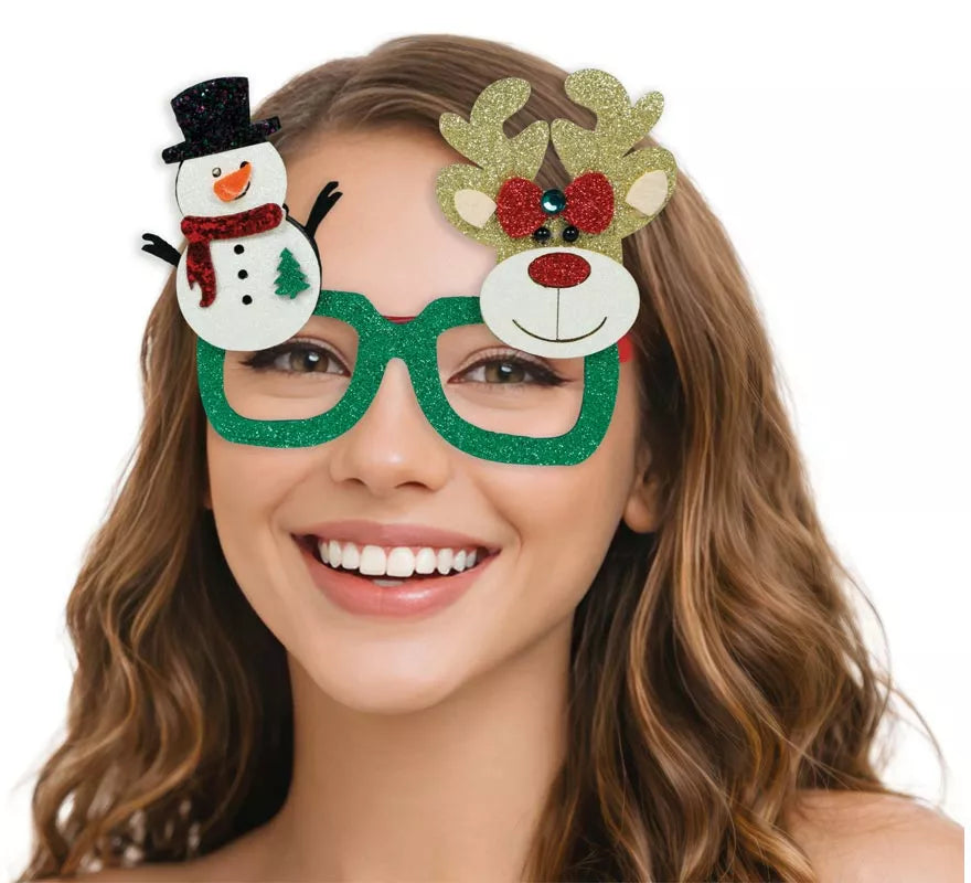Translation missing: fr.Gafas Navideñas de Muñeco de Nieve y Reno