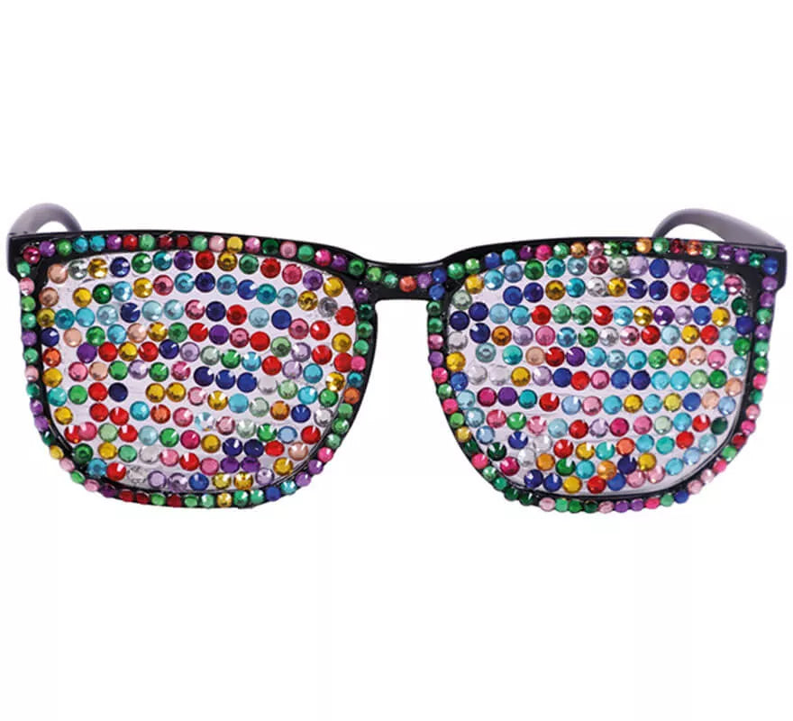 Translation missing: fr.Gafas Negras con Brillantes Multicolor