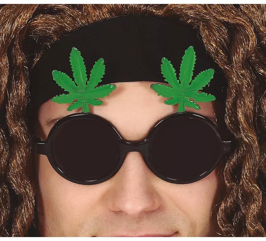 Translation missing: fr.Gafas Negras con Hojas de Marihuana