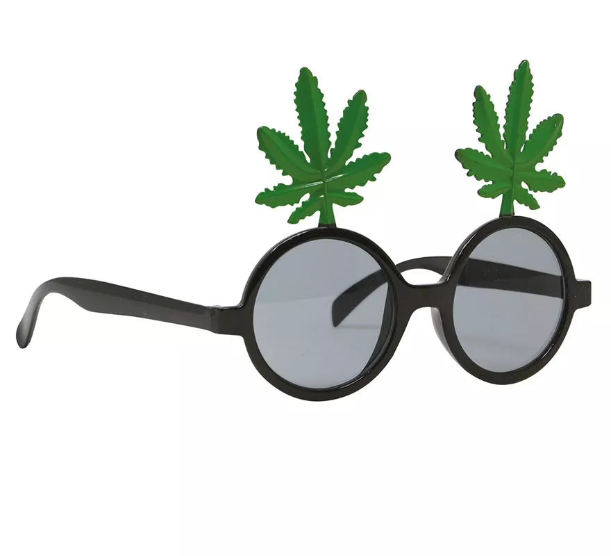 Translation missing: fr.Gafas Negras con Hojas de Marihuana