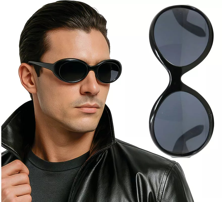 Translation missing: fr.Gafas negras grandes adulto
