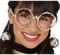 Gafas Plateadas Grandes con Bolas