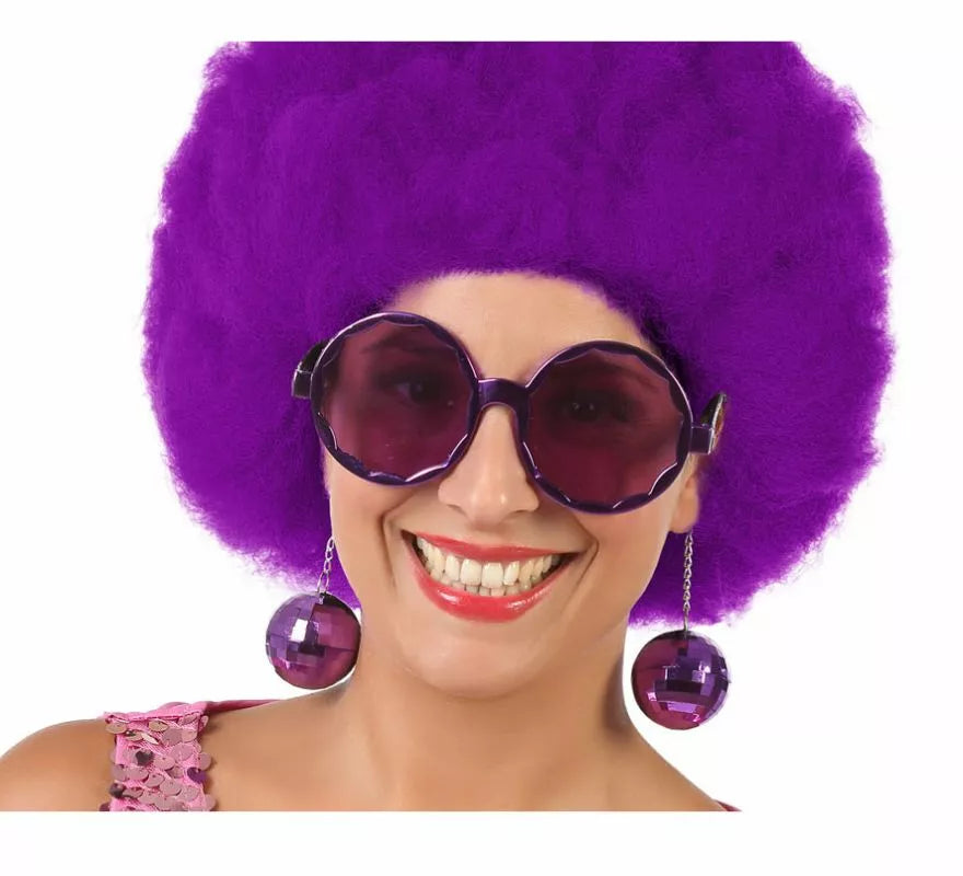 Gafas Redondas con Bola Disco en 6 colores