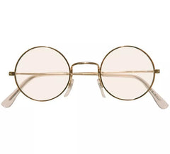 Verres ronds dorés avec cristaux